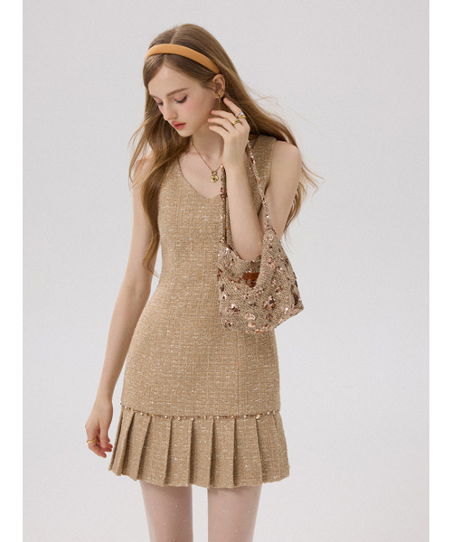 スプレンダー ツイード ミニワンピース