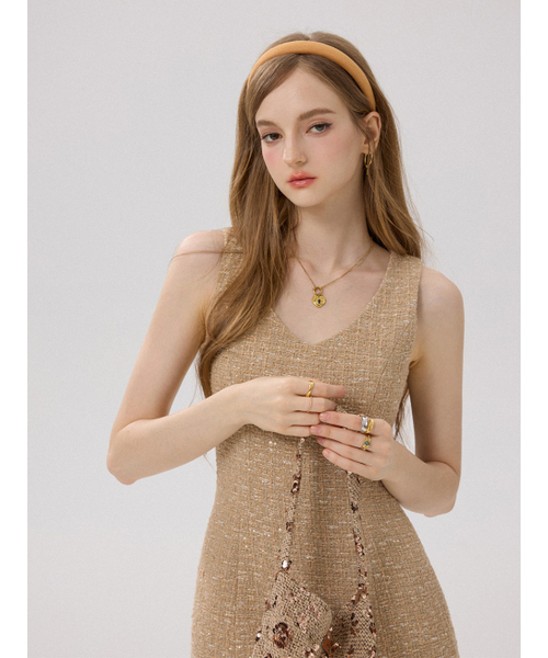 スプレンダー ツイード ミニワンピース