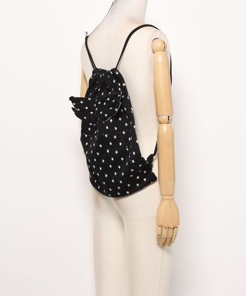 Never mind the XU / Chikashitsu+（ネバーマインド ザ エックスユー / チカシツプラス）の「【nmtc+】dot angel wing knapsack / 【エムティーシープラス】ドットエンジェルウィングナップサック（バックパック/リュック・レディース・ブラック/グレー/ホワイト・ONE SIZE）」の18枚目の写真