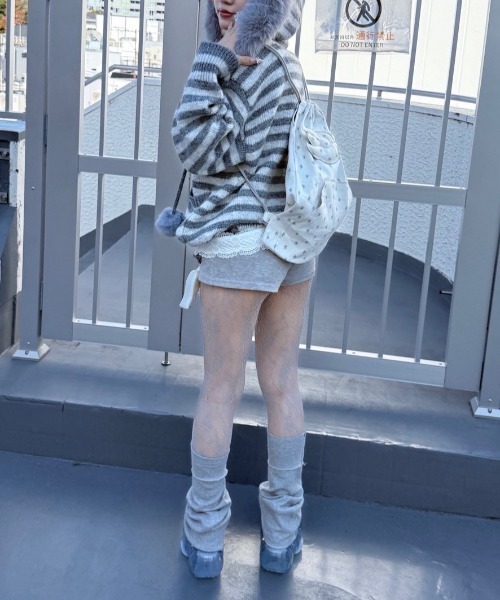 Never mind the XU / Chikashitsu+（ネバーマインド ザ エックスユー / チカシツプラス）の「【nmtc+】dot angel wing knapsack / 【エムティーシープラス】ドットエンジェルウィングナップサック（バックパック/リュック・レディース・ブラック/グレー/ホワイト・ONE SIZE）」の6枚目の写真