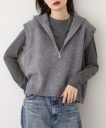 WOMAM撥水千鳥JQ ベスト　ネイビー×ホワイト セール】WOMENS 撥水千鳥JQ ベスト（ベスト）｜ZOY（ゾーイ）の