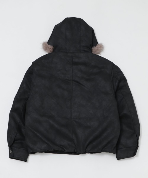 Figments（フィグメンツ）の「N2Bコーティングブルゾン（ミリタリージャケット・レディース・ブラック・FREE）」の2枚目の写真