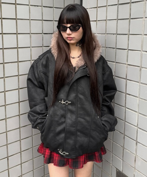 Figments（フィグメンツ）の「N2Bコーティングブルゾン（ミリタリージャケット・レディース・ブラック・FREE）」の14枚目の写真