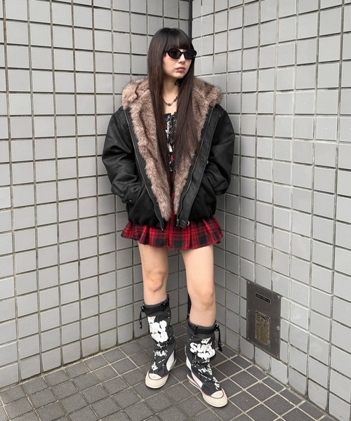 Figments（フィグメンツ）の「N2Bコーティングブルゾン（ミリタリージャケット・レディース・ブラック・FREE）」の18枚目の写真