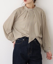 A.N.L | A.N.L 幾何柄ボウタイブラウス(シャツ/ブラウス)