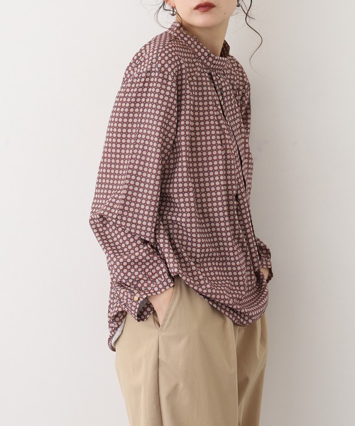 A.N.L（エーエヌエル　レーベル）の「A.N.L 幾何柄ボウタイブラウス（シャツ/ブラウス・レディース・レンガ/アイボリー・38）」の18枚目の写真
