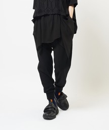 gomme（ゴム）の「ミックスフリルパンツ（スウェットパンツ）」