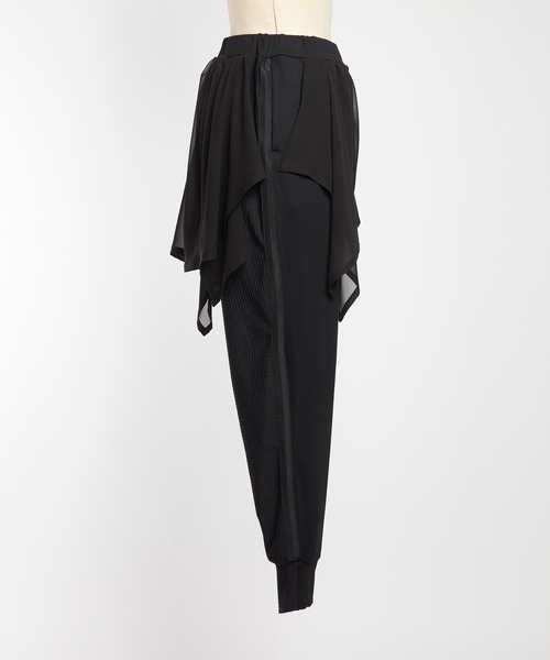 gomme(ゴム)の「ミックスフリルパンツ(スウェットパンツ・レディース・ブラック・MEDIUM)」の14枚目の写真