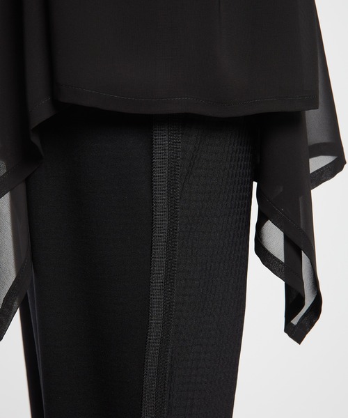 gomme(ゴム)の「ミックスフリルパンツ(スウェットパンツ・レディース・ブラック・MEDIUM)」の11枚目の写真