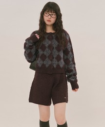 argyle knit cardigan / アーガイルニットカーディガン