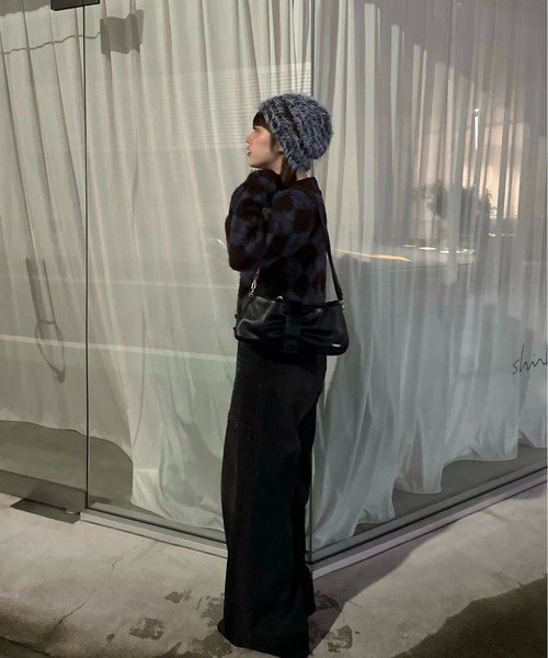 loin nuit ロワンニュイ argyle knit cardigan argyle knit cardigan / アーガイルニットカーディガン（カーディガン