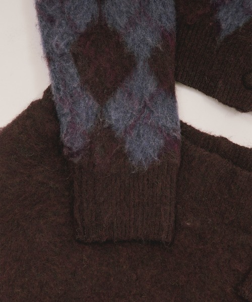 argyle knit cardigan / アーガイルニットカーディガン（カーディガン