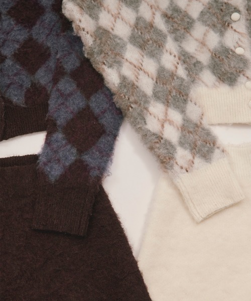 loinnuit argyle knit cardiganアーガイルカーディガン loinnuit argyle knit cardiganアーガイルカーディガン loin nuit