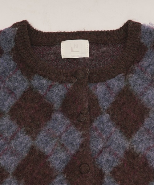 argyle knit cardigan / アーガイルニットカーディガン（カーディガン