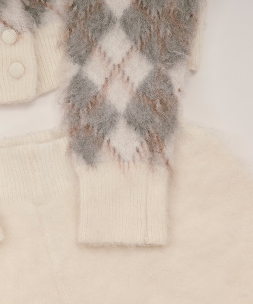 argyle knit cardigan / アーガイルニットカーディガン（カーディガン