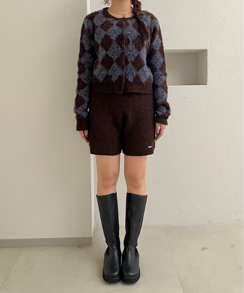 loin nuit ロワンニュイ argyle knit cardigan loin nuit（ロワンニュイ）の「argyle knit cardigan ロワンニュイ