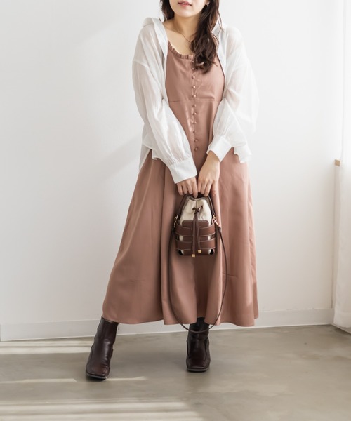 CLETTEオリジナルフリル使いキャミワンピース