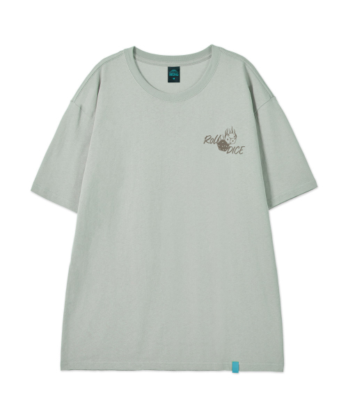ASTRAL PROJECTION（アストラルプロジェクション）の「[ROLL THE DICE] コットンルーズフィット半袖Tシャツ_ダスティミント（Tシャツ/カットソー・メンズ・その他・LARGE/MEDIUM/X-LARGE/XX-LARGE）」の2枚目の写真