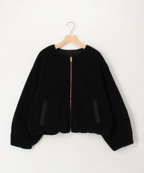 MICO COULIER（ミコクリエ）の「タフタ×ボアリバーシブルブルゾン（ブルゾン・レディース・オリーブ/ブラック/ベージュ・38）」の22枚目の写真