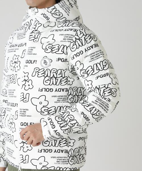 PEARLY GATES（パーリーゲイツ）の「【PEARLY GATES】NyストレッチBIGリップストップ中綿フーディブルゾン ＜ストリート花柄＞（ブルゾン・メンズ・ホワイト系その他・MEDIUM/LARGE/X-LARGE/XX-LARGE）」の3枚目の写真