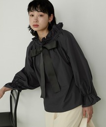 【Cherir Mignon】2wayオフショルビッグリボンフリルブラウス