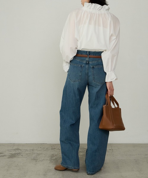 Cherir Mignon(シェリルミニョン)の「【Cherir Mignon】2wayオフショルビッグリボンフリルブラウス(シャツ/ブラウス・レディース・チャコールグレー/クリーム/ホワイト・FREE)」の13枚目の写真