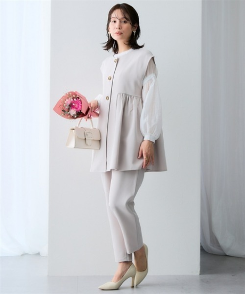 7days Life Styling(セブンデイズライフスタイリング)の「シアーストライプボリューム袖ブラウス(シャツ/ブラウス・レディース・オフホワイト/ブラック・S/3L/LL/L/M)」の8枚目の写真