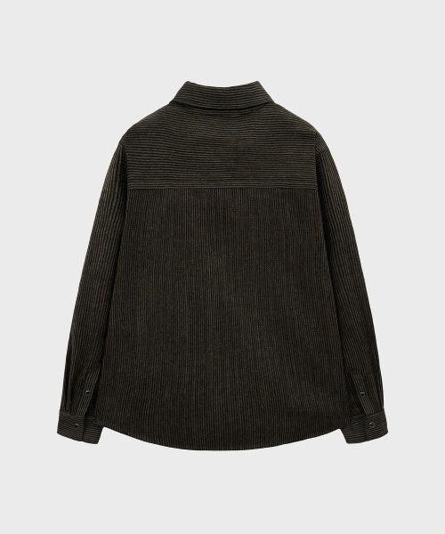 NOIRER（ノイア）の「ウールジャカードストライプシャツ（カーキ）（シャツ/ブラウス・メンズ・その他・48/50/52）」の3枚目の写真