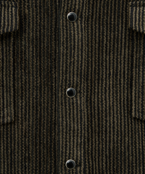 NOIRER（ノイア）の「ウールジャカードストライプシャツ（カーキ）（シャツ/ブラウス・メンズ・その他・48/50/52）」の6枚目の写真