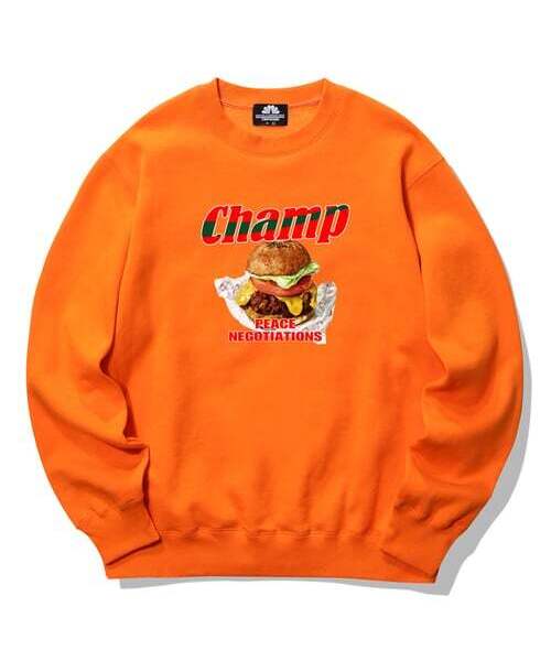 TRIPSHION(トリップション)の「CHAMP BURGER Crew Neck - Orange(スウェット・メンズ・その他・X-LARGE/LARGE/MEDIUM)」の1枚目の写真