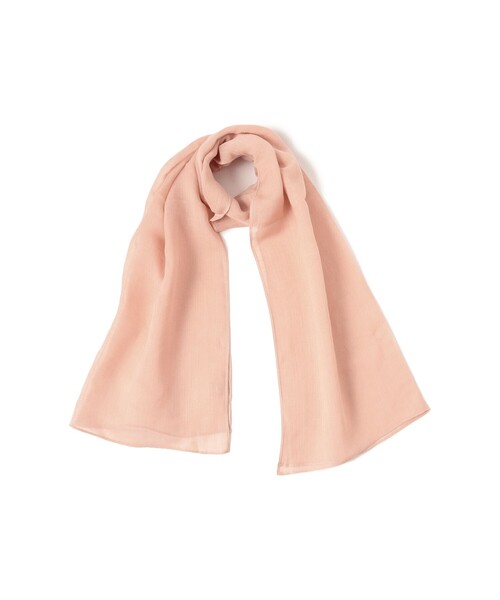 Ray BEAMS(レイビームス)の「コットン リネン ストール(マフラー・レディース・ピンク/オフホワイト・ONE SIZE)」の2枚目の写真