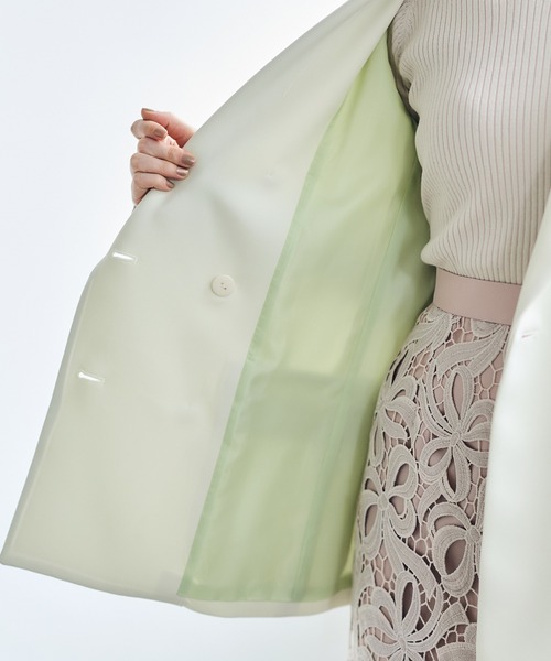 12Twelve Agenda（トゥエルブ　アジェンダ）の「ウォッシャブルダブルクロステーラードジャケット（テーラードジャケット・レディース・ネイビー/グレイッシュベージュ/アイボリー・M/S）」の8枚目の写真