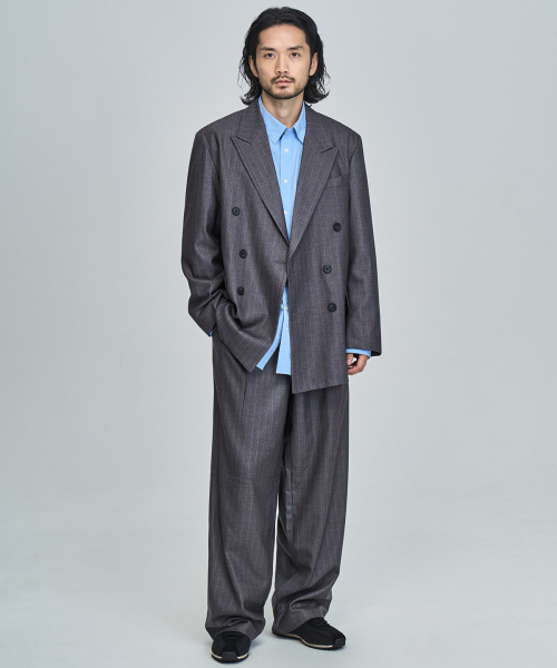 PRAIRIE(KR)(プレーリー)の「ストライプワイドスラックス(グレー)(スラックス・メンズ・その他・SMALL/MEDIUM/LARGE)」の21枚目の写真