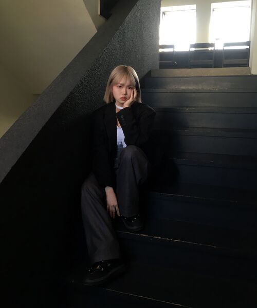 PRAIRIE(KR)(プレーリー)の「ストライプワイドスラックス(グレー)(スラックス・メンズ・その他・SMALL/MEDIUM/LARGE)」の4枚目の写真
