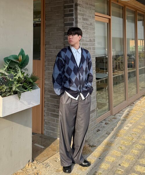 PRAIRIE(KR)(プレーリー)の「ストライプワイドスラックス(グレー)(スラックス・メンズ・その他・SMALL/MEDIUM/LARGE)」の3枚目の写真