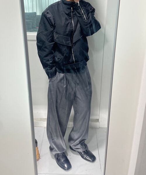 PRAIRIE(KR)(プレーリー)の「ストライプワイドスラックス(グレー)(スラックス・メンズ・その他・SMALL/MEDIUM/LARGE)」の5枚目の写真