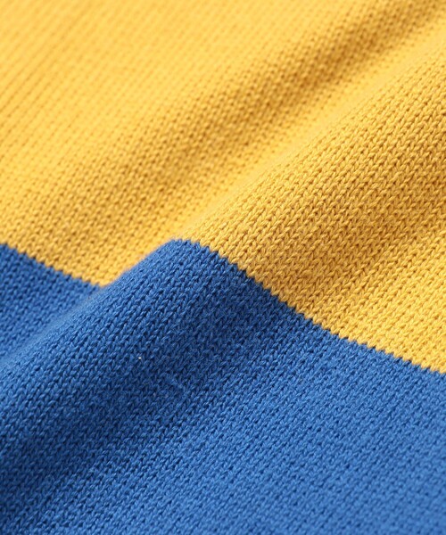 BEAMS（ビームス）の「ワイドフィット 7ゲージ ラガー ニットポロシャツ（ニット/セーター・メンズ・イエロー/パープル・S/M/L/XL）」の4枚目の写真