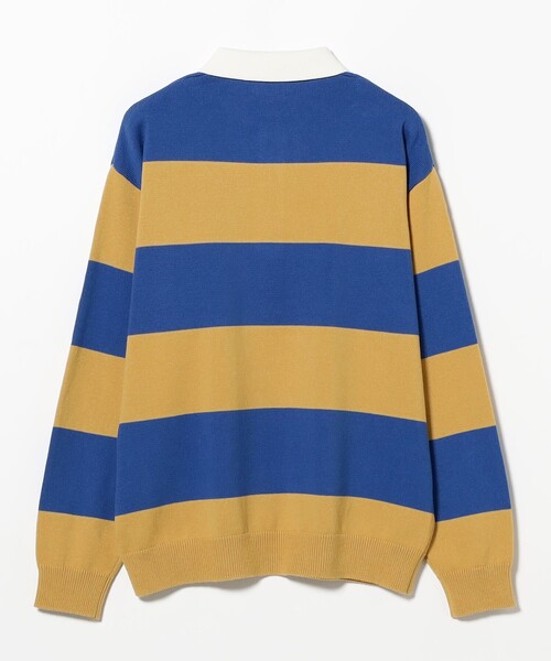 BEAMS（ビームス）の「ワイドフィット 7ゲージ ラガー ニットポロシャツ（ニット/セーター・メンズ・イエロー/パープル・S/M/L/XL）」の6枚目の写真