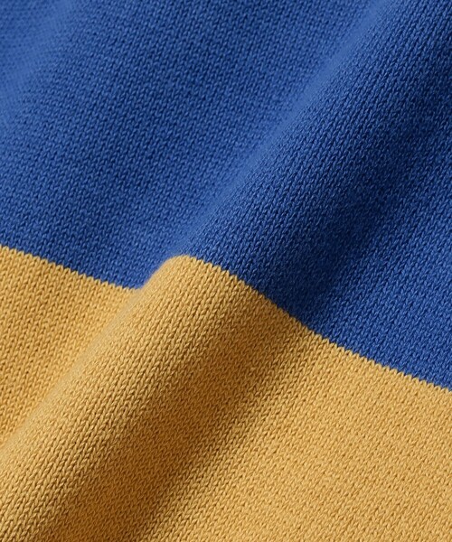 BEAMS（ビームス）の「ワイドフィット 7ゲージ ラガー ニットポロシャツ（ニット/セーター・メンズ・イエロー/パープル・S/M/L/XL）」の7枚目の写真