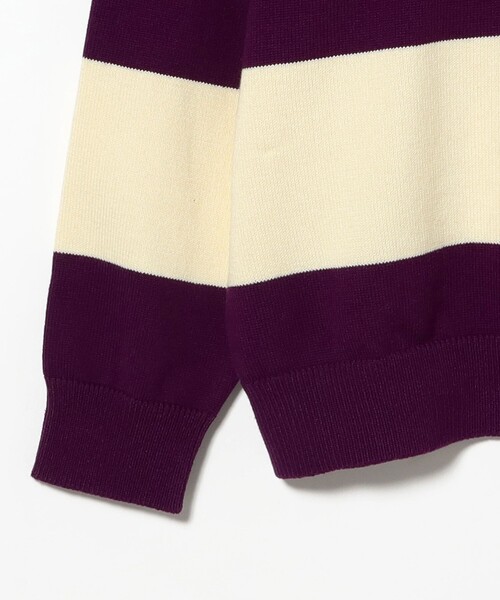 BEAMS（ビームス）の「ワイドフィット 7ゲージ ラガー ニットポロシャツ（ニット/セーター・メンズ・イエロー/パープル・S/M/L/XL）」の10枚目の写真