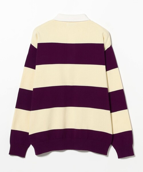 BEAMS（ビームス）の「ワイドフィット 7ゲージ ラガー ニットポロシャツ（ニット/セーター・メンズ・イエロー/パープル・S/M/L/XL）」の11枚目の写真
