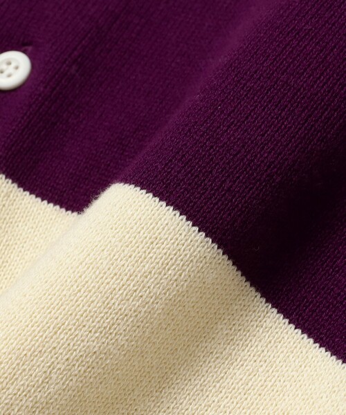 BEAMS（ビームス）の「ワイドフィット 7ゲージ ラガー ニットポロシャツ（ニット/セーター・メンズ・イエロー/パープル・S/M/L/XL）」の12枚目の写真