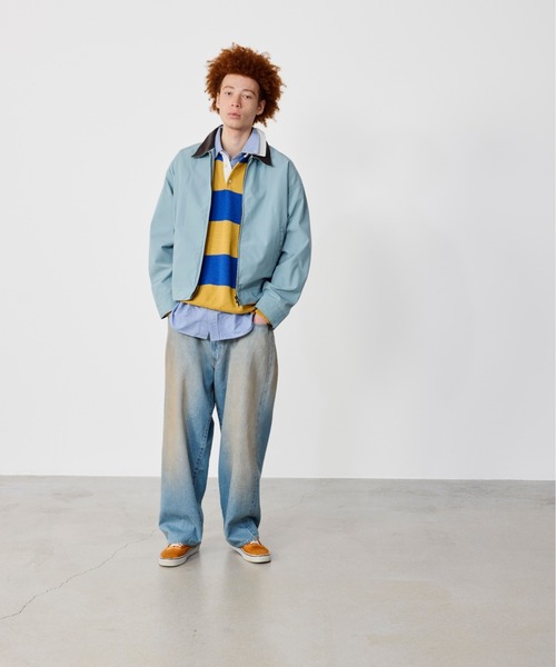 BEAMS(ビームス)の「ワイドフィット 7ゲージ ラガー ニットポロシャツ(ニット/セーター・メンズ・イエロー/パープル・S/M/L/XL)」の8枚目の写真