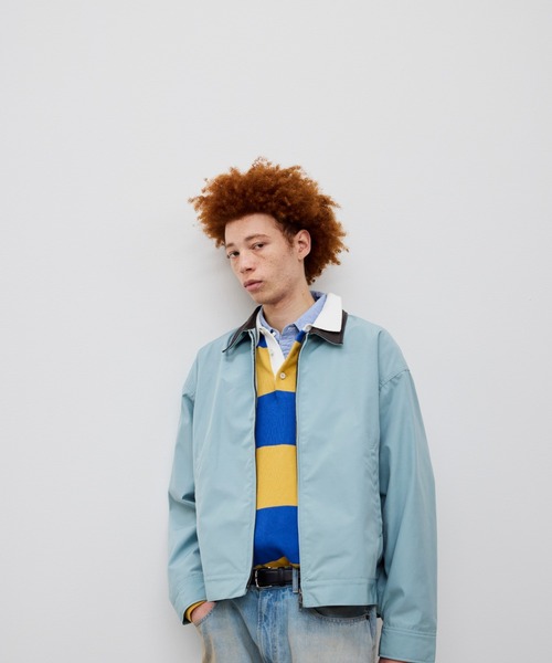 BEAMS(ビームス)の「ワイドフィット 7ゲージ ラガー ニットポロシャツ(ニット/セーター・メンズ・イエロー/パープル・S/M/L/XL)」の7枚目の写真