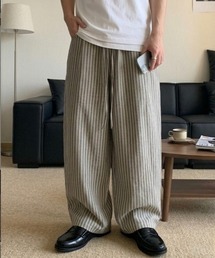 ワイドストライプイージーパンツ