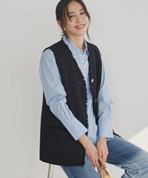 UNTITLED | 【オンオフ使える】スラブツイード ジレ(ベスト)