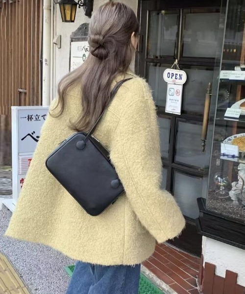 semplice(センプリチェ)の「ミディアムコート カラーリバースディテール(ダッフルコート・レディース・キャメル/グレー/ブラック・F)」の17枚目の写真