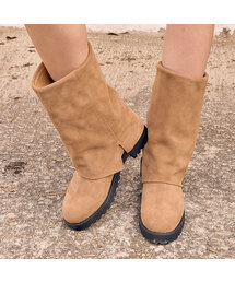 SHOEHI（シューハイ）の「Jasper Cowhide Warmer Middle Boots (2 Colors)_B2666（ブーツ・レディース）」