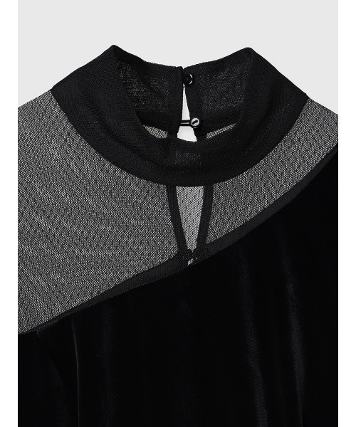 シアーコンビタイトワンピース（ワンピース）｜anuans（アニュアンス