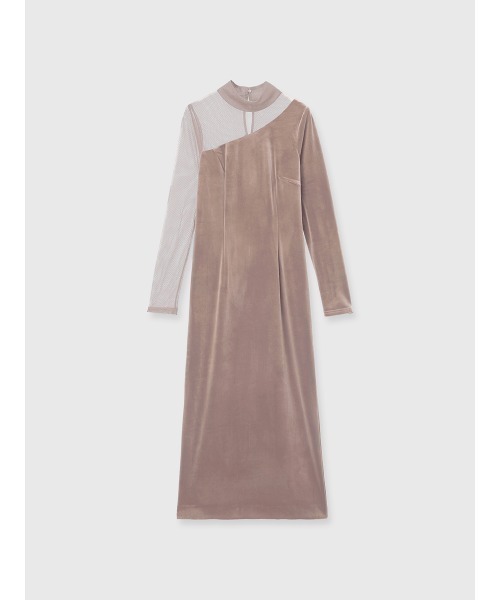 シアーコンビタイトワンピース（ワンピース）｜anuans（アニュアンス